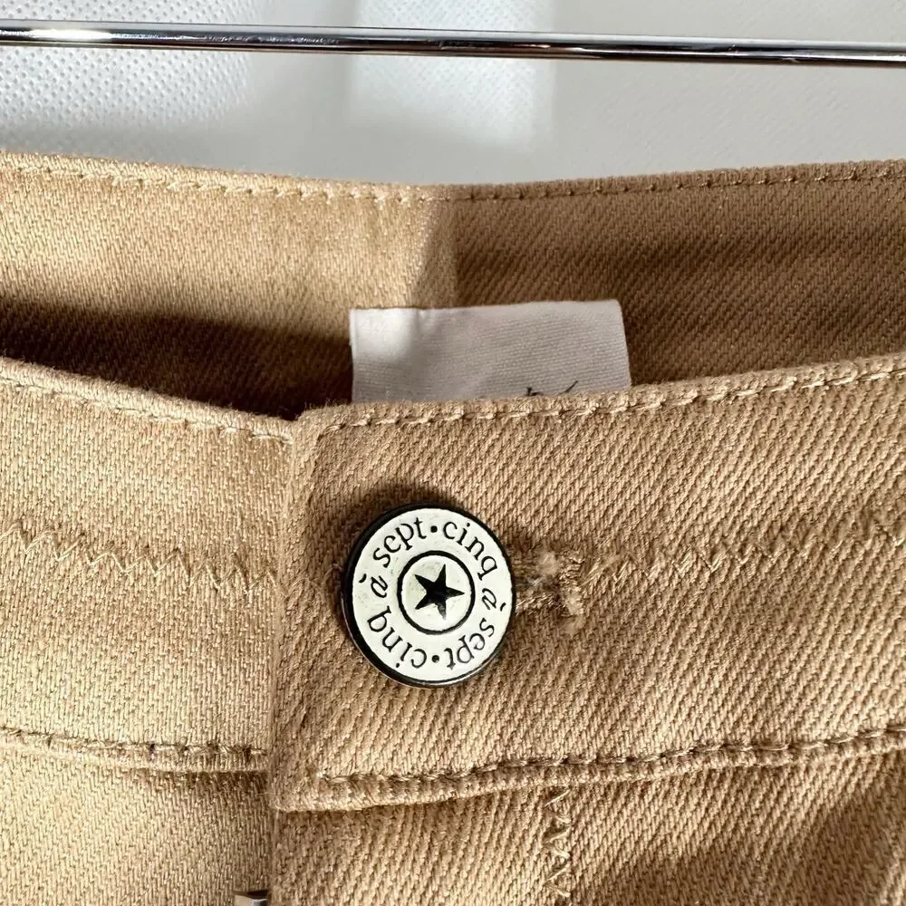 Cinq à Sept Dennis High-Waisted Cropped Pants Sahara Size 0